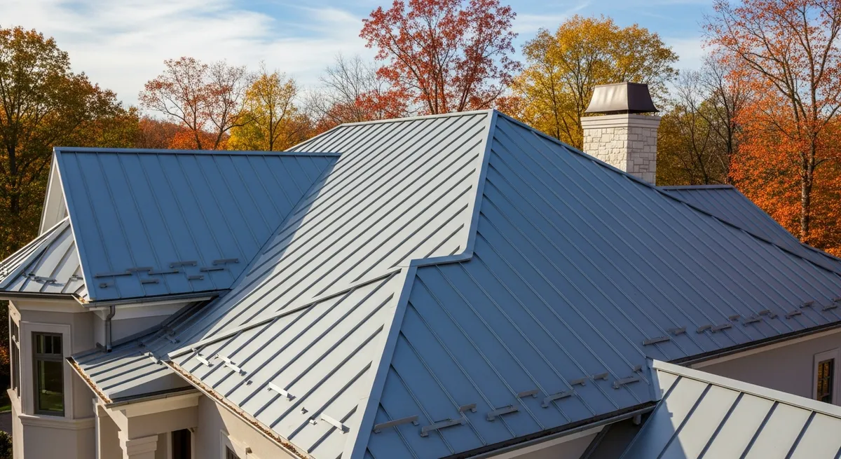 Metal roofing on Northern Virginia home