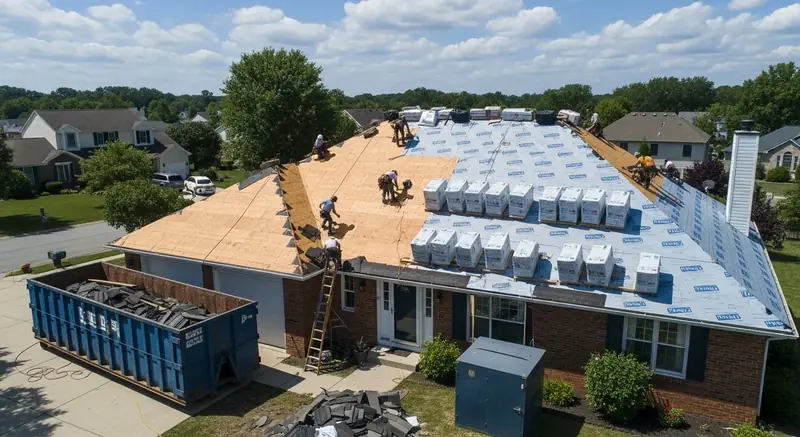 Roof replacement planning guide covering gutters decking overlays and cost estimates